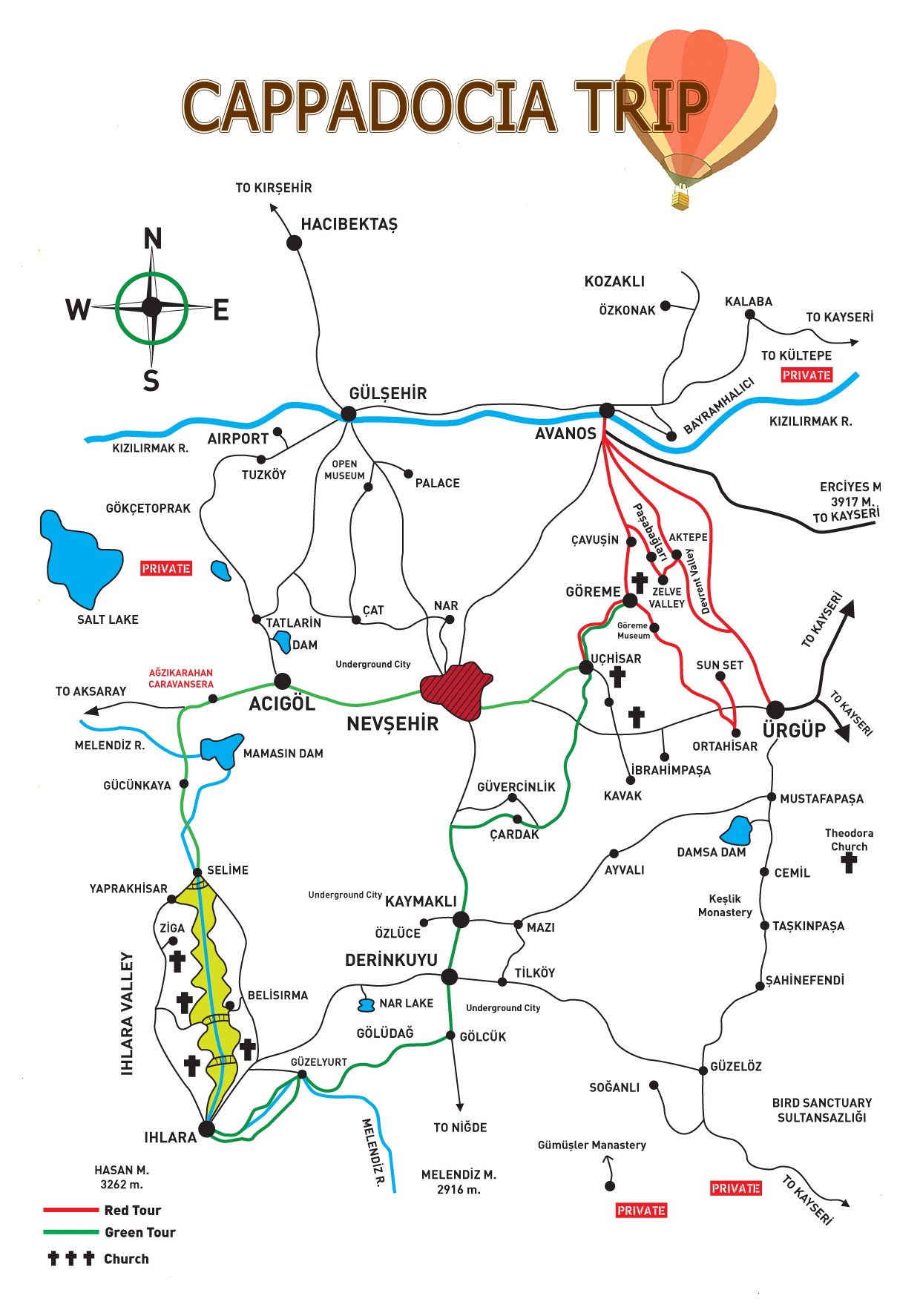 カッパドキア地図